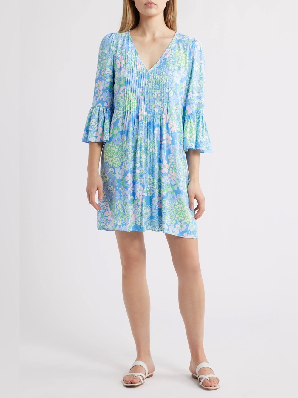 NWOT Lilly Pulitzer Danika Pleated Bodice Floral Tunic Dress